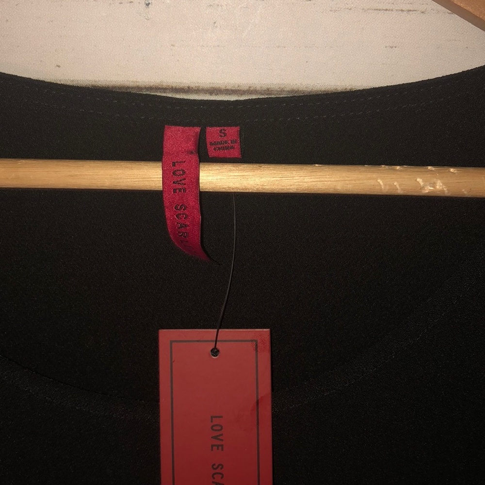 Love Scarlett Black Ruffle Blouse - Size Small - Picture 5 of 8